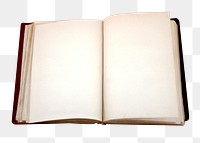 Blank book pages png, transparent background