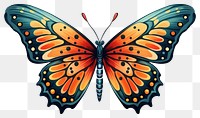 PNG Butterfly insect animal white background. AI generated Image by rawpixel.