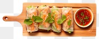 PNG Fresh spring roll dish food meal. AI generated Image by rawpixel.