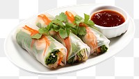 PNG Fresh spring roll plate food meal. 