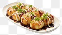 PNG Takoyaki plate food meal. 