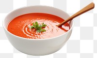 PNG Tomato soup spoon bowl food. 