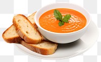 PNG Tomato soup bread food meal. AI generated Image by rawpixel.