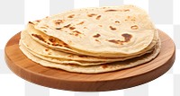 PNG Tortilla pancake bread plate. AI generated Image by rawpixel.