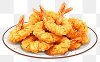 PNG Food seafood tempura shrimp. 