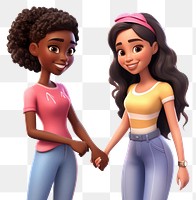 PNG Friendship cartoon adult women. 