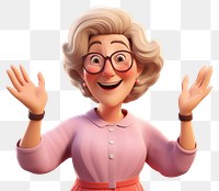 PNG Cartoon adult woman white background. AI generated Image by rawpixel.