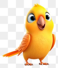 PNG Cartoon animal yellow bird. 