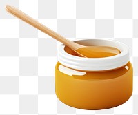 PNG Spoon honey jar white background. AI generated Image by rawpixel.