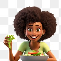 PNG Eating cartoon food  