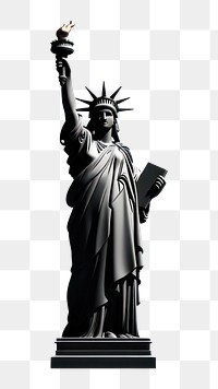 PNG Sculpture statue representation independence. AI generated Image by rawpixel.