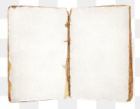Blank book pages png, transparent background