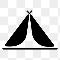 PNG tent flat icon, transparent background