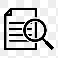 PNG document verification flat icon, transparent background