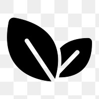 PNG leaves flat icon, transparent background