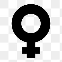 PNG female symbol flat icon, transparent background