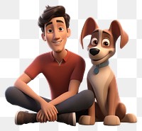 PNG Cartoon adult dog representation. AI generated Image by rawpixel.