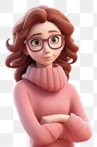 PNG Cartoon sweater adult woman. AI generated Image by rawpixel.
