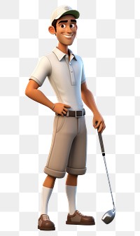 PNG Golf cartoon sports adult. AI generated Image by rawpixel.