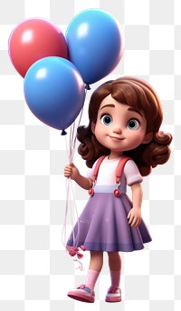 PNG Balloon smiling cartoon doll. 