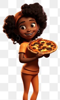 PNG Cartoon pizza smiling eating. 