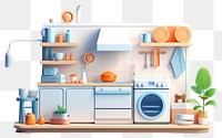 PNG Kitchen appliance refrigerator dollhouse. AI generated Image by rawpixel.