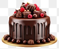 PNG Chocolate birthday cake dessert cream food