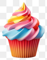 PNG Cupcake dessert cream food. AI generated Image by rawpixel.