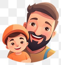 PNG Cartoon portrait drawing father. 