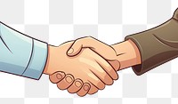 PNG Handshake agreement greeting cartoon.