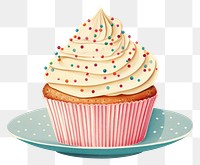 PNG Cupcake sprinkles dessert cream. 