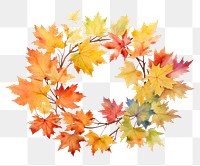 PNG Maple plant wreath leaf. AI generated Image by rawpixel.