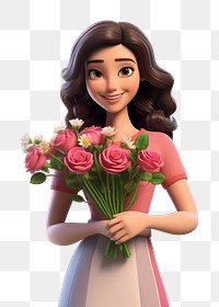 PNG Flower smiling cartoon adult. AI generated Image by rawpixel.