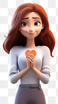 PNG  Love yourself cartoon adult woman. AI generated Image by rawpixel.