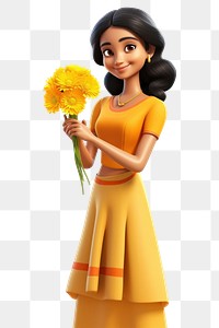 PNG Flower smiling cartoon adult. 