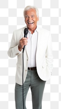 PNG Microphone smiling blazer adult. mobile wallpaper