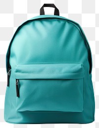 PNG Cyan color backpack bag white background turquoise. 