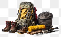 PNG Hiking equipment backpack bag  