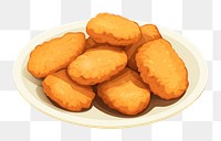 PNG Nuggets plate food croquette. AI generated Image by rawpixel.