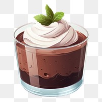 PNG Chocolate dessert mousse cream. 