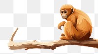 PNG Monkey wildlife drawing animal. AI generated Image by rawpixel.