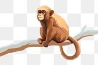 PNG  Monkey wildlife animal mammal. AI generated Image by rawpixel.