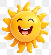 PNG Sun white background anthropomorphic happiness. 