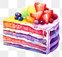 PNG Rainbow Cake cake raspberry blueberry. 