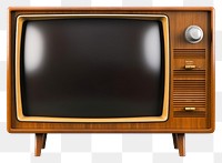 PNG Vintage television screen white background electronics. AI generated Image by rawpixel.