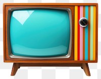 PNG Vintage television screen white background electronics. 