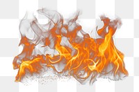 PNG isolated fire effect, transparent background 