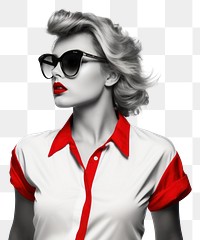 PNG Fashion model girl sunglasses portrait white. AI generated Image by rawpixel.