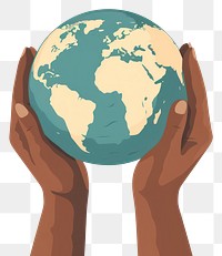 PNG Hand holding globe planet space technology. AI generated Image by rawpixel.