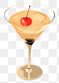 PNG Cocktail drink beverage martini. 